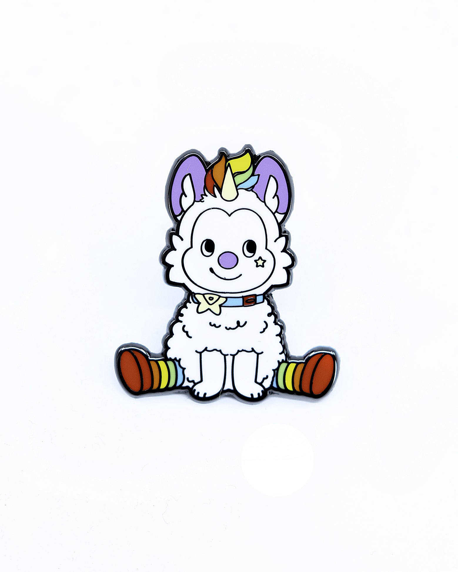 Hyenacorn Rainbow Bright Enamel Pin