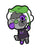 Voodoo Inu Jungle Crossing Enamel Pin