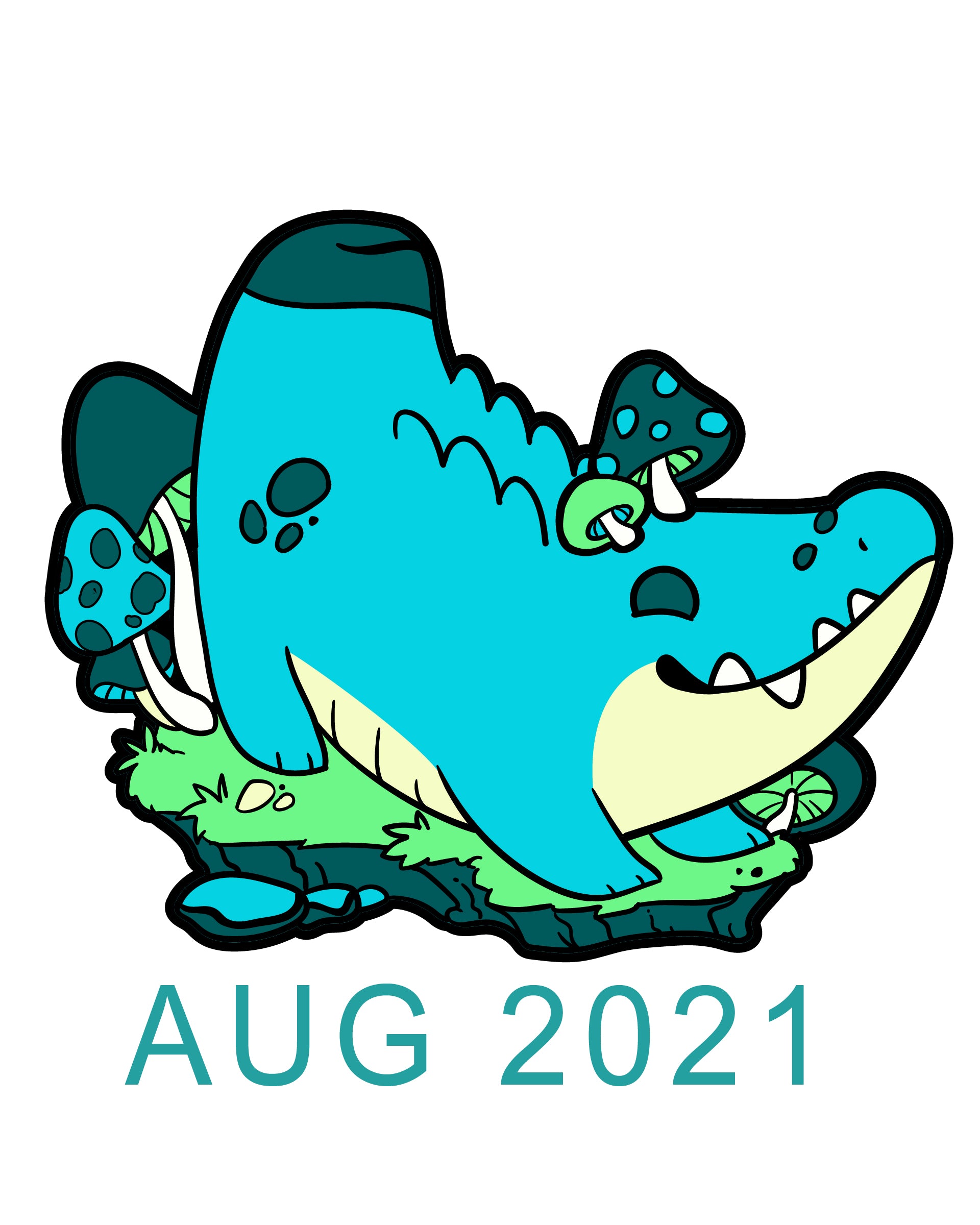 Neon Mushroom Croconana pin  (August 2021)